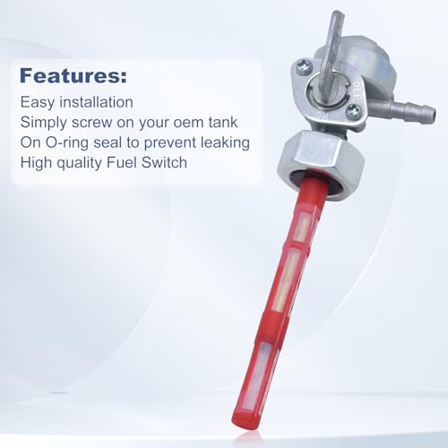 Wai Danie M16 Kraftstoffhahnventil Gastankschalter 16mmx1,5mm Kompatibel mit Honda CX500 CB750 CB550 CB400 CB500 CB350 CL350 CM400 CB750F CB900 CB650 XL250S XL350 MR175 Motorrad ATV Quad Dirt Pit Bike
