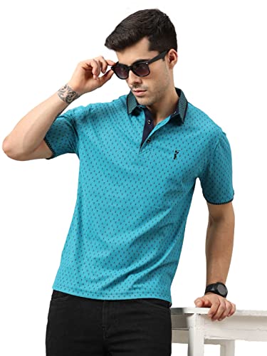 Image of STELLERS Men's Premium Printed Polo T-Shirt | Wrinkle Free | Quick Dry | Breathable | Stretchable | Regular Fit