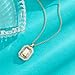 Austrian Crystal Halo Octagon Pendant Necklaces for Women Fashion 14K Gold Plated Dainty Necklace Hypoallergenic Jewelry (Light Topaz)