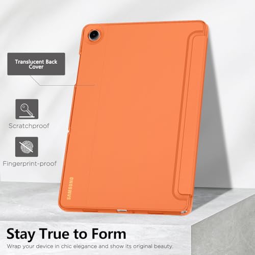 Image of MoKo for Samsung Galaxy Tab A11 Plus / A11+ Case 11 Inch 2026, Galaxy Tab A9 Plus / A9+ Case 11 Inch 2024, Slim Stand Hard PC Translucent Back Shell Smart Cover, Auto Wake /Sleep,Cosmic Orange