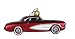 Kurt Adler Glass Corvette, Christmas Ornament
