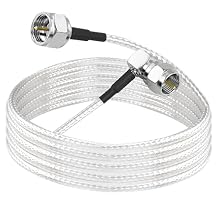 MEIRIYFA F Type Coaxial Right Angle Connector Cable,90 Angled to Straight F Type Male RG316 Digital RF Coax Cable Cord for HDTV, CATV, Modem, Satellite Receivers 6.6FT