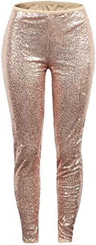 Aro Lora Women's Sequins High Waist Loose Casual Club Pants Trousers XXX-Large Apricot