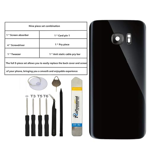 Ffocco Galaxy S7 Edge Back Glass Replacement For Samsung Galaxy S7Edge G935A G935T G935F G935W8 G935Fd Back Cover，Battery Back Glass Cover，With Pre-Installed Tape+Camera Lens+Tools  thumb #1