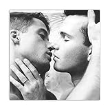 Black and White Gay Men Love Wall Decoration Canvas Poster Wall Art Decor Print Paintings for Living...