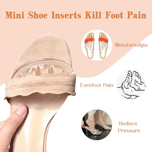 Image of Anti-Slip Pads for Sandals, Shoe Inserts Ball of Foot, Clear, 3 Pairs