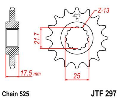 JT pignone JTF297 15 denti Fits Honda CBR400 RR