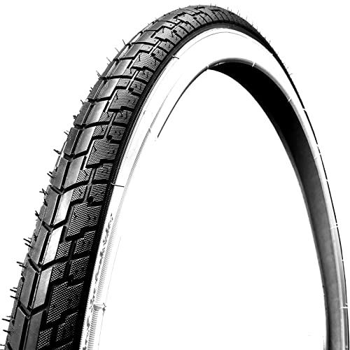1 Neumático de Carretera Blanco Negro de Goma para Bicicleta de Ciudad de 24 x 1 3/8 (37-540)