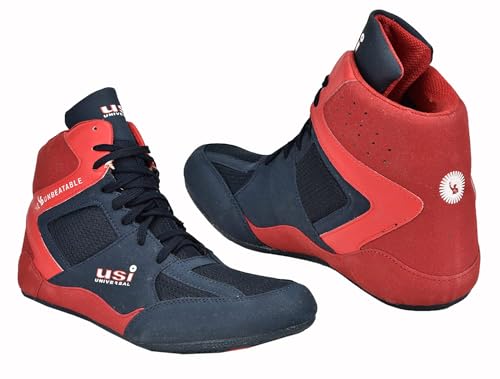 Image of USI UNIVERSAL 701W Wrestling Shoes, Comferto Sports Shoes for Wrestlers for Men & Women with Pu Suede, Mesh & Rubber Construction
