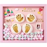 赤ちゃんの手形と足形セット 赤ちゃんの写真フォトフレーム 足形と手形キット 赤ちゃんの記念品 (RT-1)