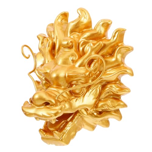 UPKOCH Fontaine Murale Extérieure Dorée Sortie d'eau De Jardin 13x15x8 Cm Décoration De Jardin Robinet De Fontaine Solide Design De Tête De Dragon