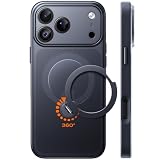 TOCOL for iPhone 18 Pro Case with 360° Magnetic Stand, Black