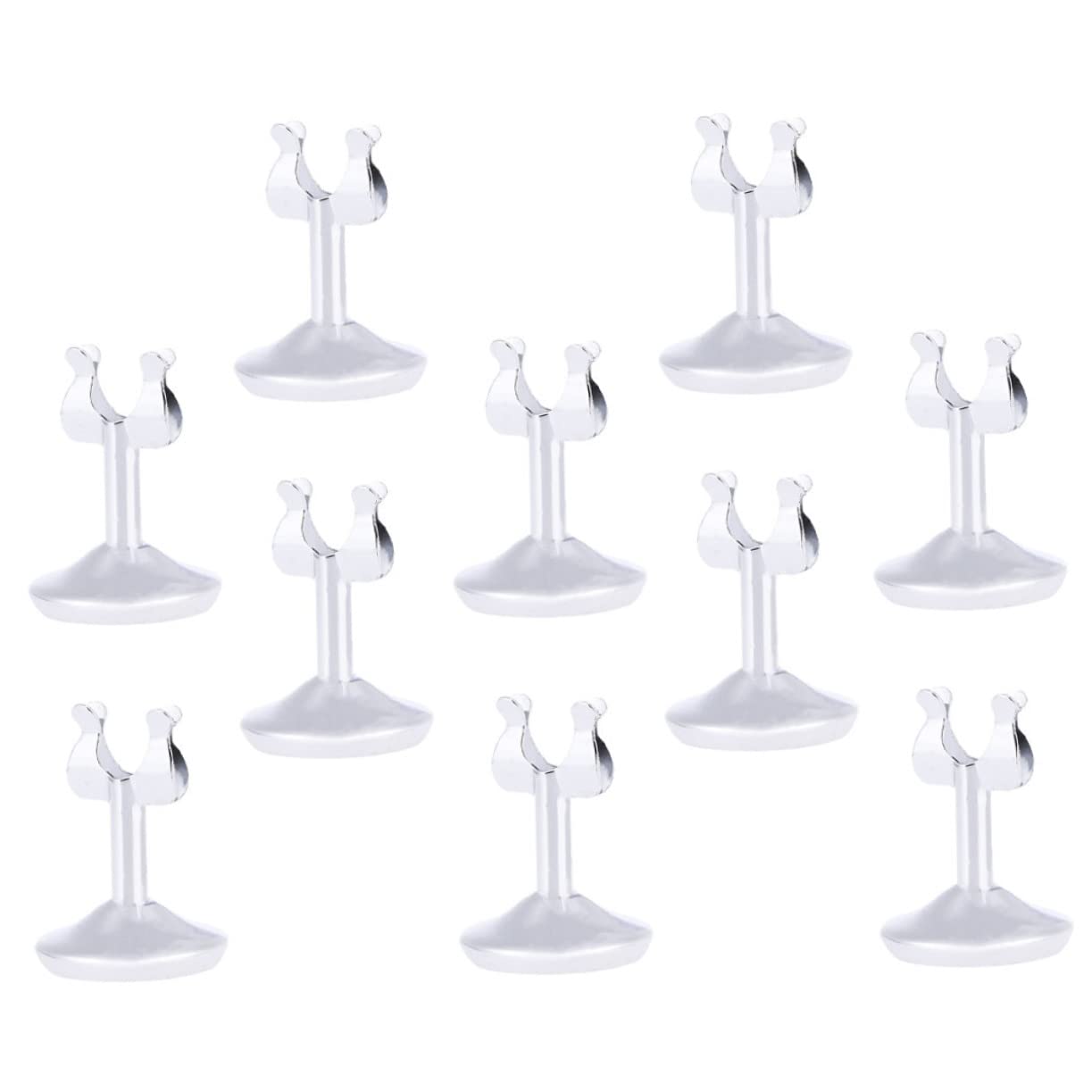 MAGICLULU 10piezas Portanúmeros De Mesa y Tarjeteros Inoxidable Elegante Resistente Multifunción Para Eventos