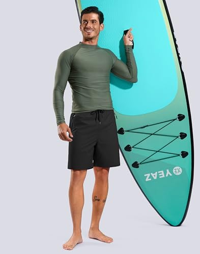Image of G Gradual Mens Swim Trunks with Compression Liner 7 inch /9'' Quick Dry Board Shorts Swimsuit Bathing Suit for Men Zipper Pockets