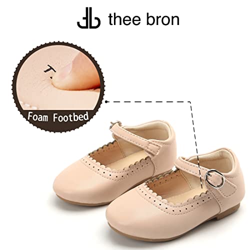 Thee Bron Girls Flats Mary Jane Nude Dress Ballets Shoes(Ag211,Nude/11M) #TOP3