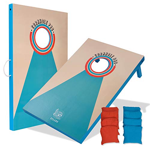 Ocean 5 Cornhole Pro | Original Sackloch Spiel | der Klassiker aus den USA | Cornhole Spiel Outdoor | Wurfspiel für Kinder und Erwachsene inklusive Cornhole Bags | lustige Partyspiele für draußen Cover