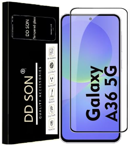 Image of DD SON Premium HD+ Tempered Glass Screen Protector Guard Compatible For Samsung Galaxy A36 / A56 (5G) Edge to Edge Coverage With Easy installation kit for Smartphone