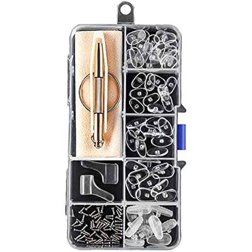 Eyeglasses Nosepad Repair Kit 35pcs 3 in