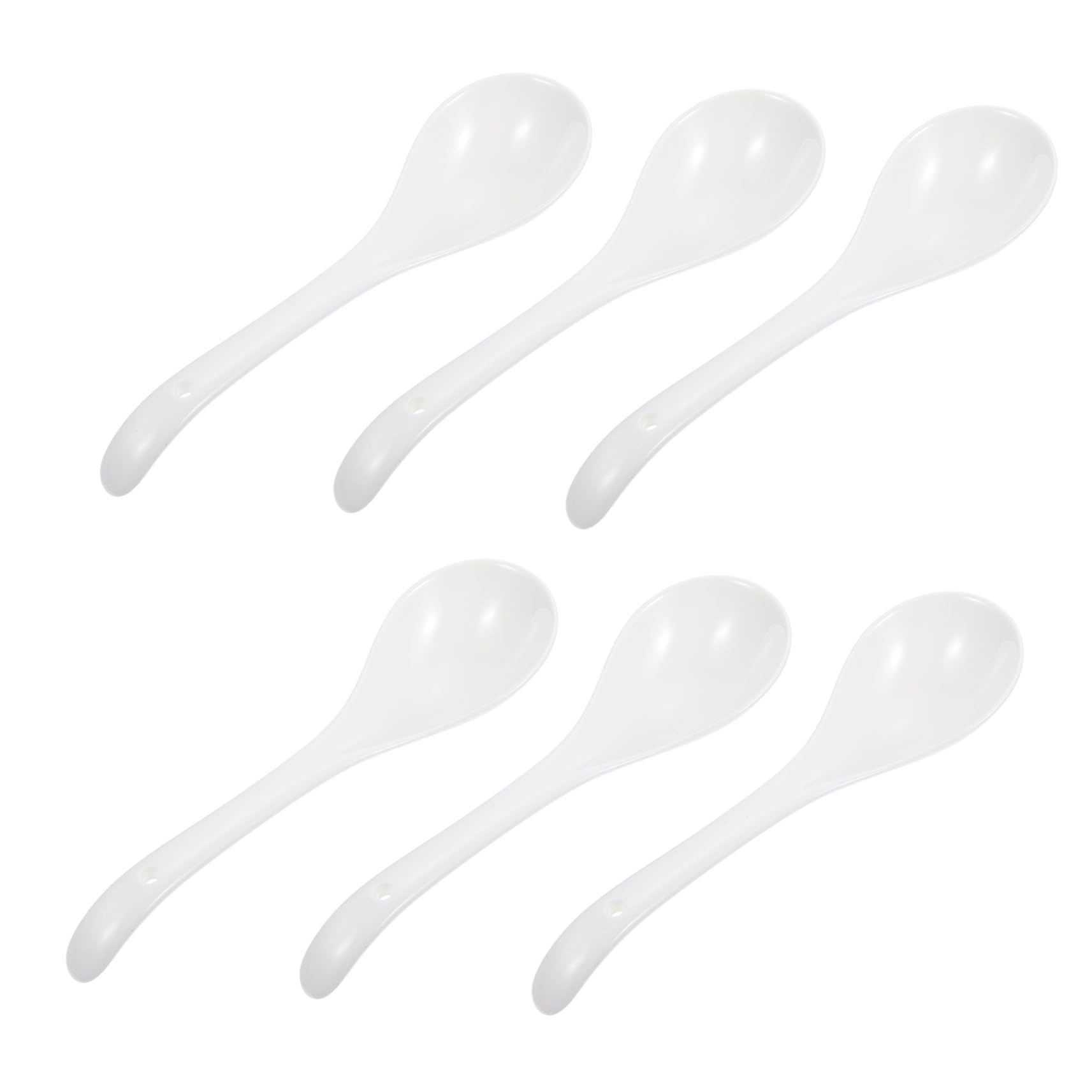 6pezzi Cucchiai Multiuso in Ceramica Cucchiai per Riso e Zuppa Utensili da Cucina per Mescolare