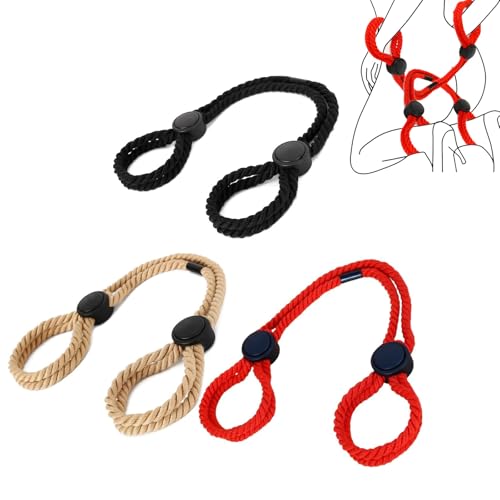 Bondageseil SM Sex Bondage Seile 3 Stück Bondage Seil Set BDSM Handschellen Sexspielzeug Selfbondage Bondageset Fessel Set für Anfänger Fetisch Paare Männer Frauen