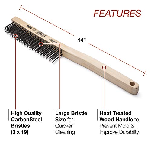 Image of Lincoln Electric 3 x 19 Row Carbon Steel Wire Brush; K3184-1