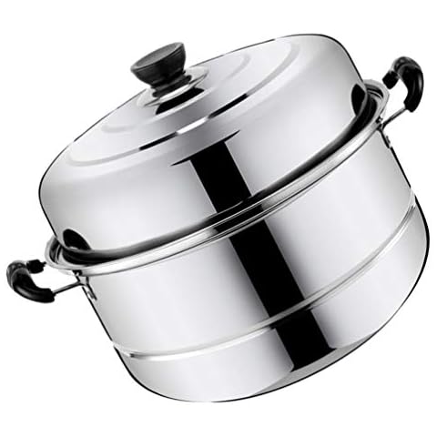 DOITOOL 2-Layer Stainless Steel Steamer Pot Cover