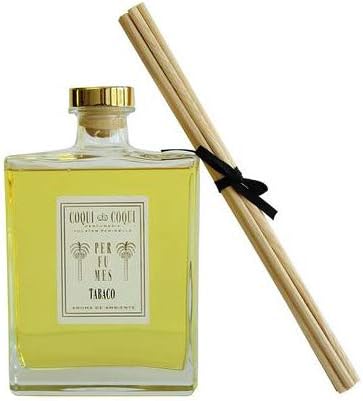 Coqui Coqui Tabaco Room Diffuser - 750ml, Handcrafted in Mexico, Luxurious Home Fragrance, Natural Reed Diffuser with Rich Tobacco Leaf Aroma, Elegant Glass Bottle Design