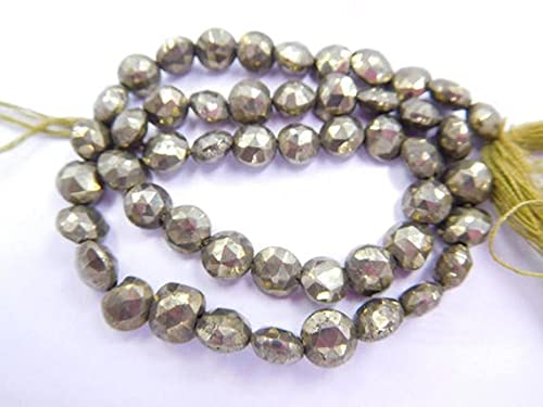 Perles pyrite naturelle 5-6 mm trouées au centre pour éviter la casse
