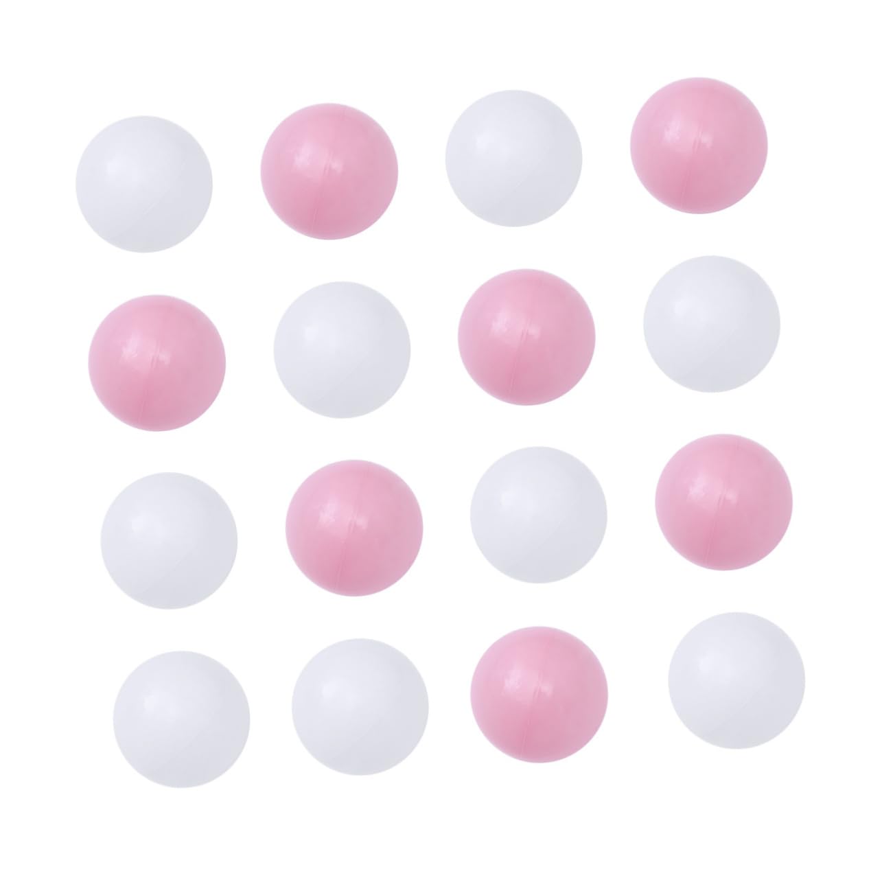 MUSISALY 100Pcs Ocean Balls for Thicken Plastic Wave Balls Pink White for Ball Pit Indoor Safe for Imagination Fun
