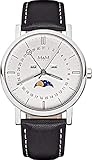 mondphasenuhr für damen M&M Damen- und Herrenuhr Lederband M11919-442 MOONPHASE