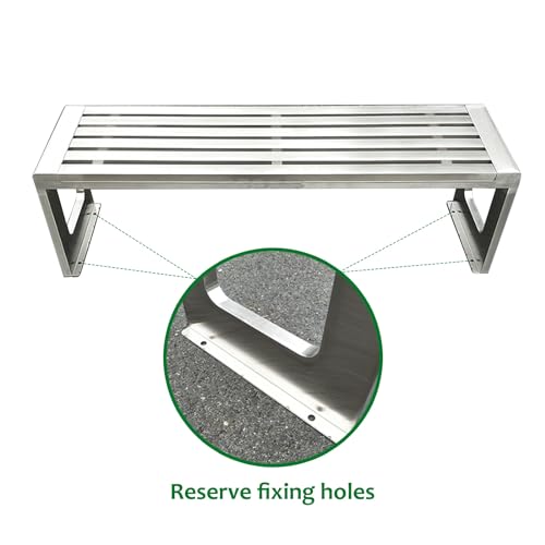 Banc de jardin extérieur 2 places en acier noir format compact 1m - 5