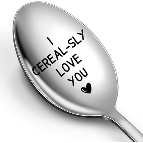 Lovingly Yours I Cerealsly Love You Spoon for Boyfriend Him Husband Gifts Valentines Day Birthday Anniversary Presents for Girlfriend Her Wife Family Cover