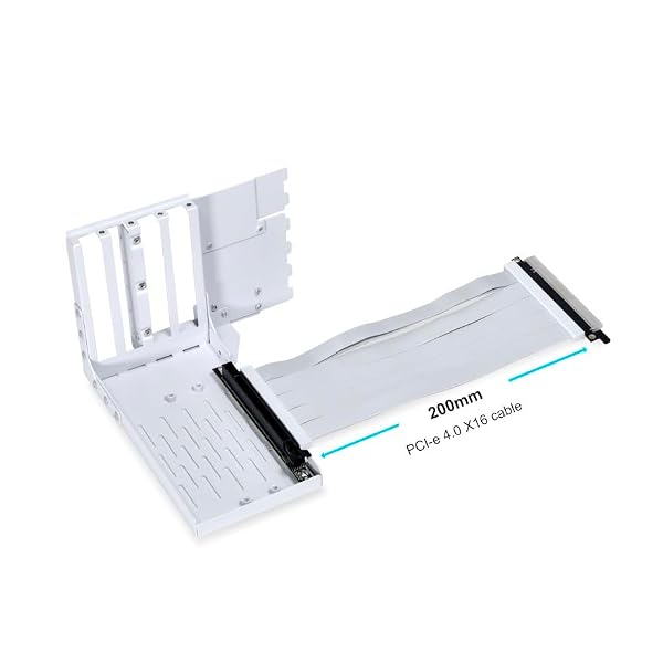 Lian Li Accessory Universal 4-Slots Vertical GPU Card Holder Kit Black, Premium Gen 4 Riser Cable PCI-E 4.0 x16-200mm, PCIe 3.0 Compatible, Compatible with E-ATX,ATX Case (VG4-4-V2X) by Lian Li - Image 3