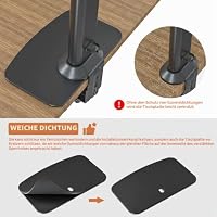 HEMUDU Monitorhalterung Verstärkungsplatte für dünne, Glas und andere zerbrechliche Tischplatte, Stahlhalterung Platte passt die meisten Monitor Stand C-Klemme Installation HD05B-001P – Ansicht 3