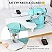 Magicfly Mini Sewing Machine with Extension Table, Dual Speed Portable Sewing Machine for Beginners with Light, Sewing Kit for Household Use, Blue
