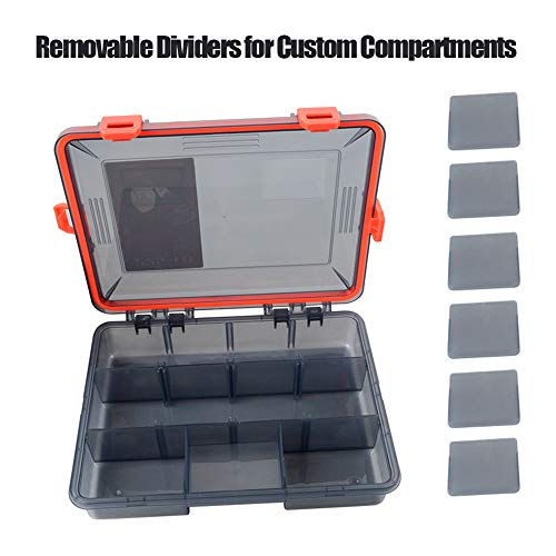 Caixa de pesca, Andoer 11 compartimentos caixa de equipamento de pesca à prova d'água isca de pesca