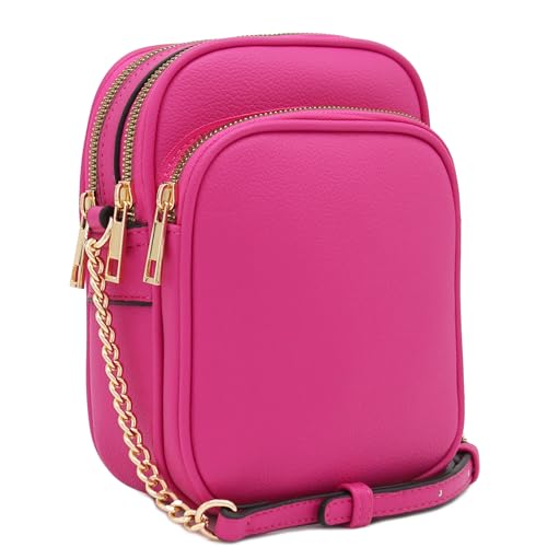Image of FashionPuzzle Multi Pocket PU Leather Casual Medium Crossbody Bag with Adjustable Strap
