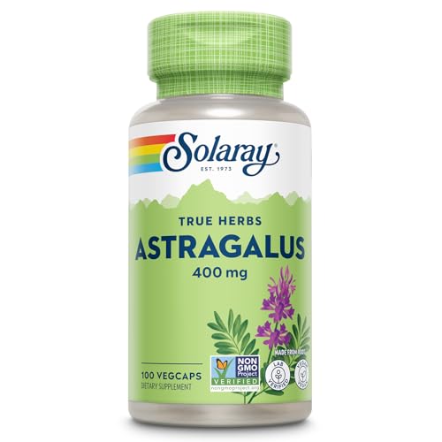 SOLARAY Astragalus Root 400mg – Traditional Herbal Support - Non-GMO, Vegan & Lab Verified - 100 Servings, 100 VegCaps