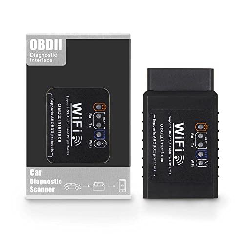Image of WiFi ELM327 OBD2 Adapter WiFi ELM 327 OBD2 Scanner for Android iOS iPhone OBDii Car Scanner Code Reader Connector Dongle OBD ELM327 OBD2 Scanner Diagnostic Tool Interface for Torque