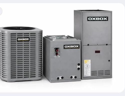 4 Ton Central Air Conditioner System with 120,000 BTU Gas Furnace – 13.4 SEER2 HVAC Replacement System (Oxbox by Trane)