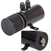 10AN Baffled Oil Catch Can,Oil Breather Tank with Breather Filter 2 Ports 750ml