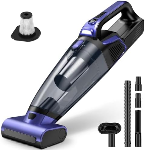 Pet Hair Handheld Vacuum Cordless: 20000PA High Power Car Vacuum ...