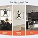 PUTORSEN Flip Down TV Mount, Manual Folding Ceiling TV Mount for Most 23'' to 55'' TVs, Height Adjustable Drop Down TV Mount for Flat & Pitched Roof, Swivel, Max Load 44lbs, Max VESA 400x400, Black