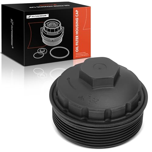 A-Premium Oil Filter Housing Cap Assembly Compatible with Volkswagen Jetta 2005-2006 2009-2014, Golf 2010-2014, Beetle 2013-2014 & Audi A3 2010-2013, 1.9L 2.0L