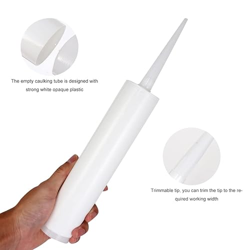Miniatura 8 de Tofficu 4 tubos selladores de calafateo vacíos tubos de calafateo de látex de plástico para el hogar