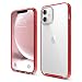 Produktbild elago Hybrid Clear Case Kompatibel mit iPhone 12 Hülle & Kompatibel mit iPhone 12 Pro Hülle (6,1"), Durchsichtig, Anti-Gelb Robuster PC Rückseite Handyhülle, Flexibel Bumper Schutzhülle (Rot)