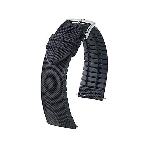 BUZZUFY Hirsch Arne L black watch strap 20 mm 0925090050-2-20