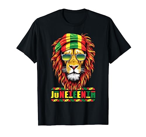 Lion Juneteenth 1865 Freedom African American Freedom Black History Camiseta