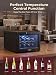FOHERE Wine Cooler Fridge 8 Bottles, Table-Top Wine Fridge with Glass Door, 22 Liters LED + Digital Display, 8-18°C, Glass Door Drinks Fridge, Single-Zone