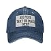 Men Women Plain Cotton Adjustable Washed Twill Low Profile Baseball Cap Hat Navy Blue